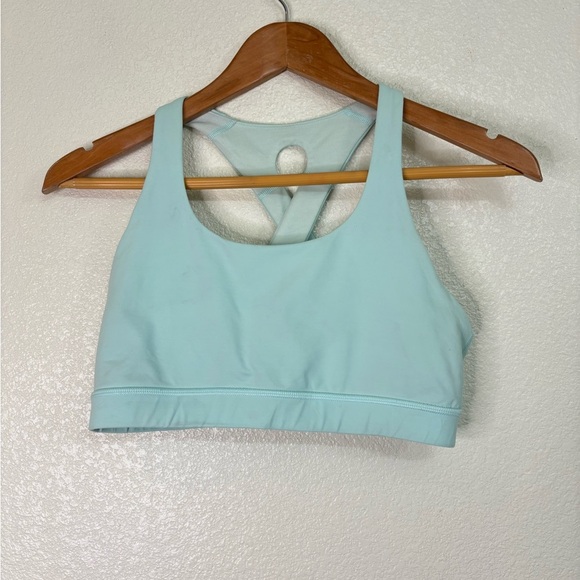 lululemon athletica Other - Lululemon Time To Sweat Bra Aquamarine Mint Blue Racerback Sports Bra Size 8